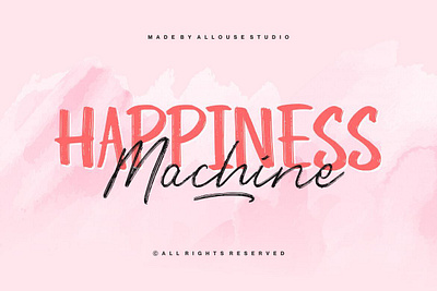 Happiness Machine brushfont handwrittenfont scriptfont typography