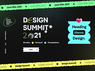 Website for Klarna Design Summit on Awwwards 🤩 animated website animation awwwards colorful website design website event event landing page event website gothic gothic website klarna klarna website landing landing page modern