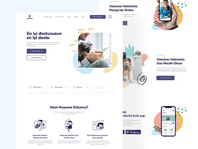Petopy - Pet Web App animal animalcare concept website health care healthcare landing page landingpage medical medicine pet petcare petshop veterinarian veterinary website