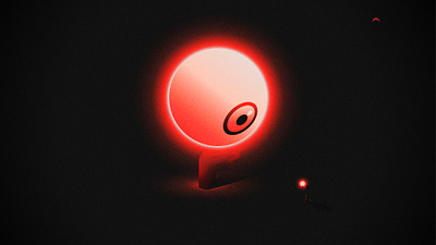 Why am i here? creepy eye glow gradient mysterious red scary surrealism why