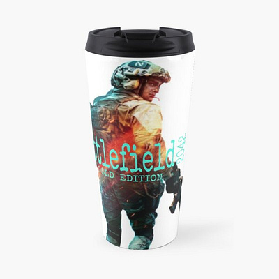 Battlefield 2042 Travel mugs Design Travel Mug 3d animation graphic design logo m4 m4hv motion graphics redbubble