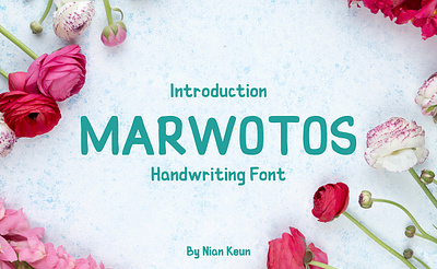 Marwotos - Handwriting font display fonts handwritten typhographic