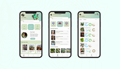 Plant Care Mobile App Design app design garden houseplant icon plant plantapp plantcare ui