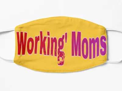 Working moms Flat masks Design Mask graphic design logo m4 m4hv mask masks redbubble