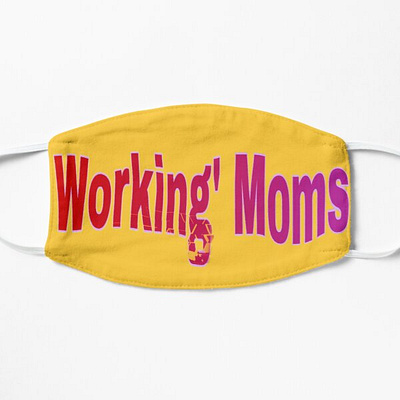 Working moms Flat masks Design Mask graphic design logo m4 m4hv mask masks redbubble