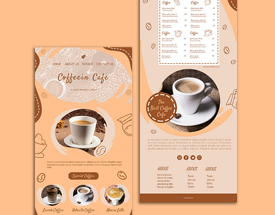 Cafe Website Design | Web Design for Coffee Cafes branding coffee shop illustration outsource2bd ui web design web development website making