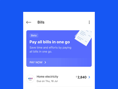 Bill Pay - Pay all bills in one go 🚀 after effects animation bill pay credit card design finance fintech motion graphics payments