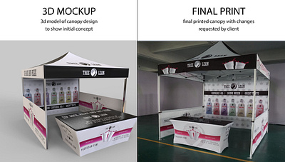 Trade Show Booth Design - Mockup and Final Print 3d modeling brand development branding design illustration logo