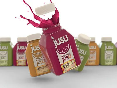 Juice Brand - 3d Model / Product Development 3d modeling brand development branding design illustration logo packaging design product development