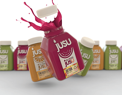 Juice Brand - 3d Model / Product Development 3d modeling brand development branding design illustration logo packaging design product development