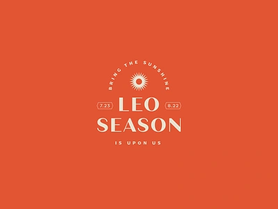 Leo Season Typography art deco badge badge lockup leo leo season retro type type lockup typography vintage