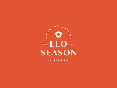 Leo Season Typography art deco badge badge lockup leo leo season retro type type lockup typography vintage