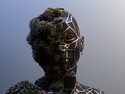 Furcation || 3D, Visual Art, NFT 3d 3d art 3d artist 3d human 3d model branding c4d cinema4d design figma human illustration modeling nature organic redshift render renderer ui webdesign