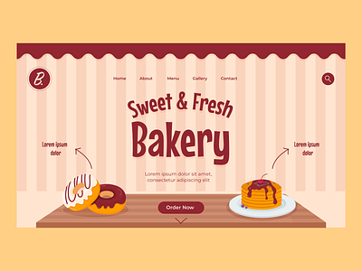 Bakery 2 bakery branding design donut flat icon icons illustration landing page logo one page organic ui ux vector web website