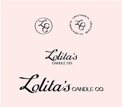 Lolita's Candle Co. Logo and Brand Marks brand branding chic custom logo design feminine icon logo logotype strategy typography vector visual identity