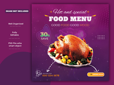 Food social media promotion and banner post design template ads banner branding design facebook banner food ads food banner food template graphic design illustration instagram banner logo shopify banner social media banner social media stories typography web banner