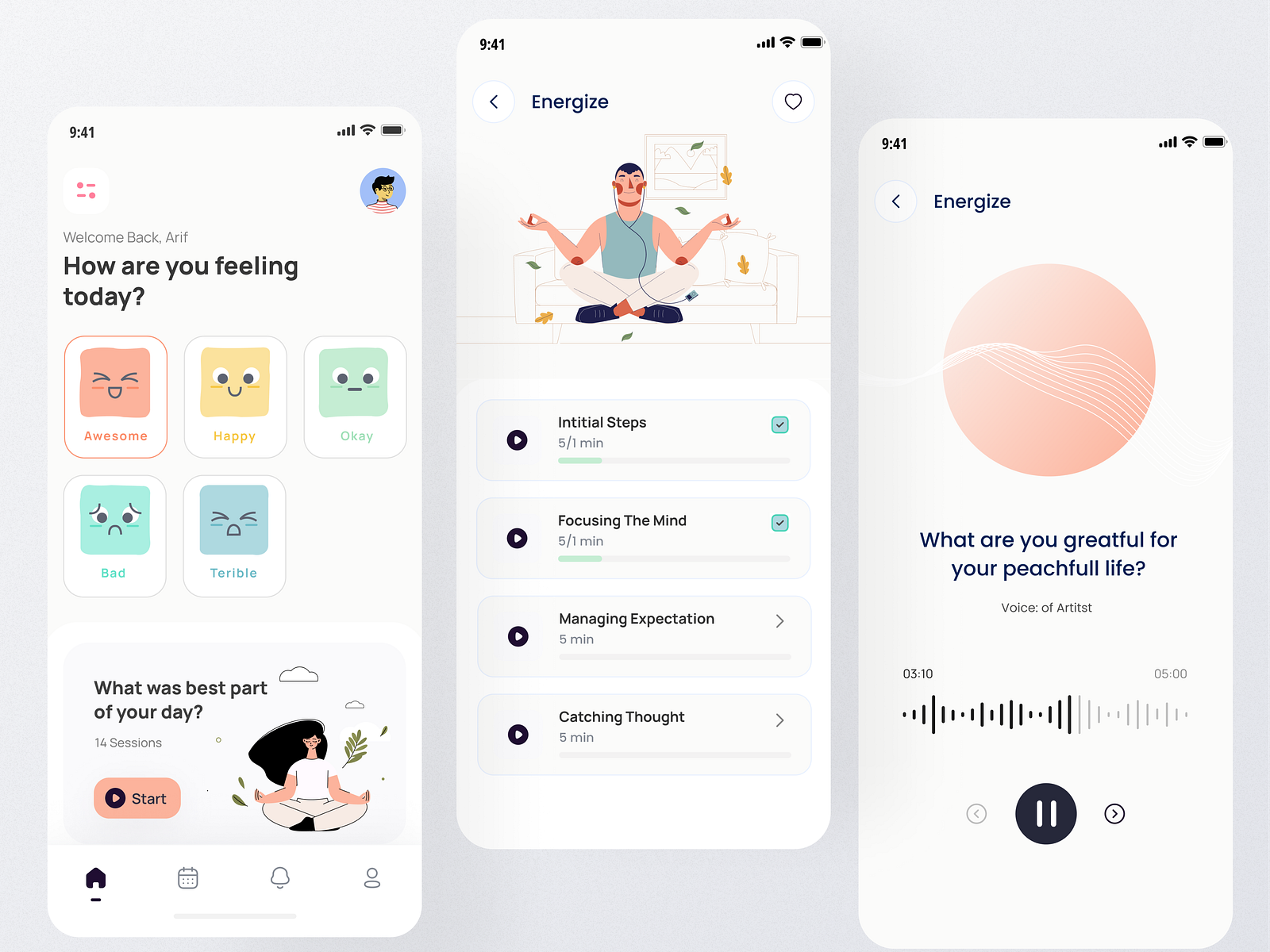 Mental Health App Design by TechCare™ Inc on Dribbble