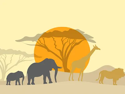 Safari animals safari vector