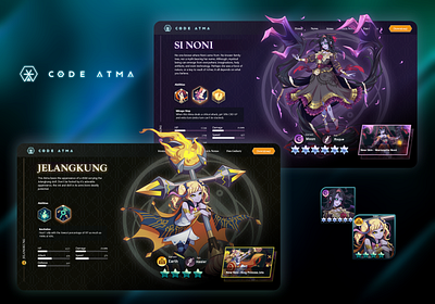 UI Exploration Heroes / Atma spotlight adobe xd apps character design desktop dribbble game heroes illustration ui unity ux website