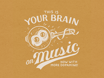 Your Brain on Music 🍳 custom lettering drawing eggs hand lettering illustration lettering retro script typography vintage vintage ad