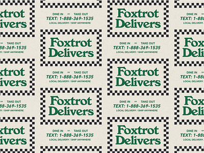 Foxtrot Delivers apparel badge badge design branding cafe delivery design restaurant retro type typography vector