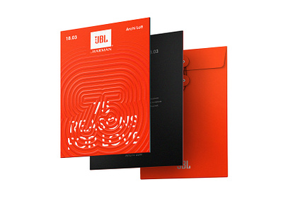 JBL invitation branding design vector