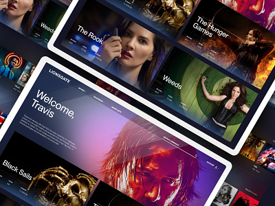 Lionsgate app art direction film movies streaming television tv ui ux website