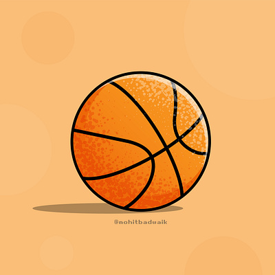 Basketball adobeillustrator artist ball basketball creative digitalart freelancer graphic design illustration logo new orange sports vectorartwork