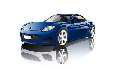 Blue sports car