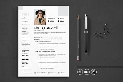 Professional CV Resume cv digitalart indesign resume template