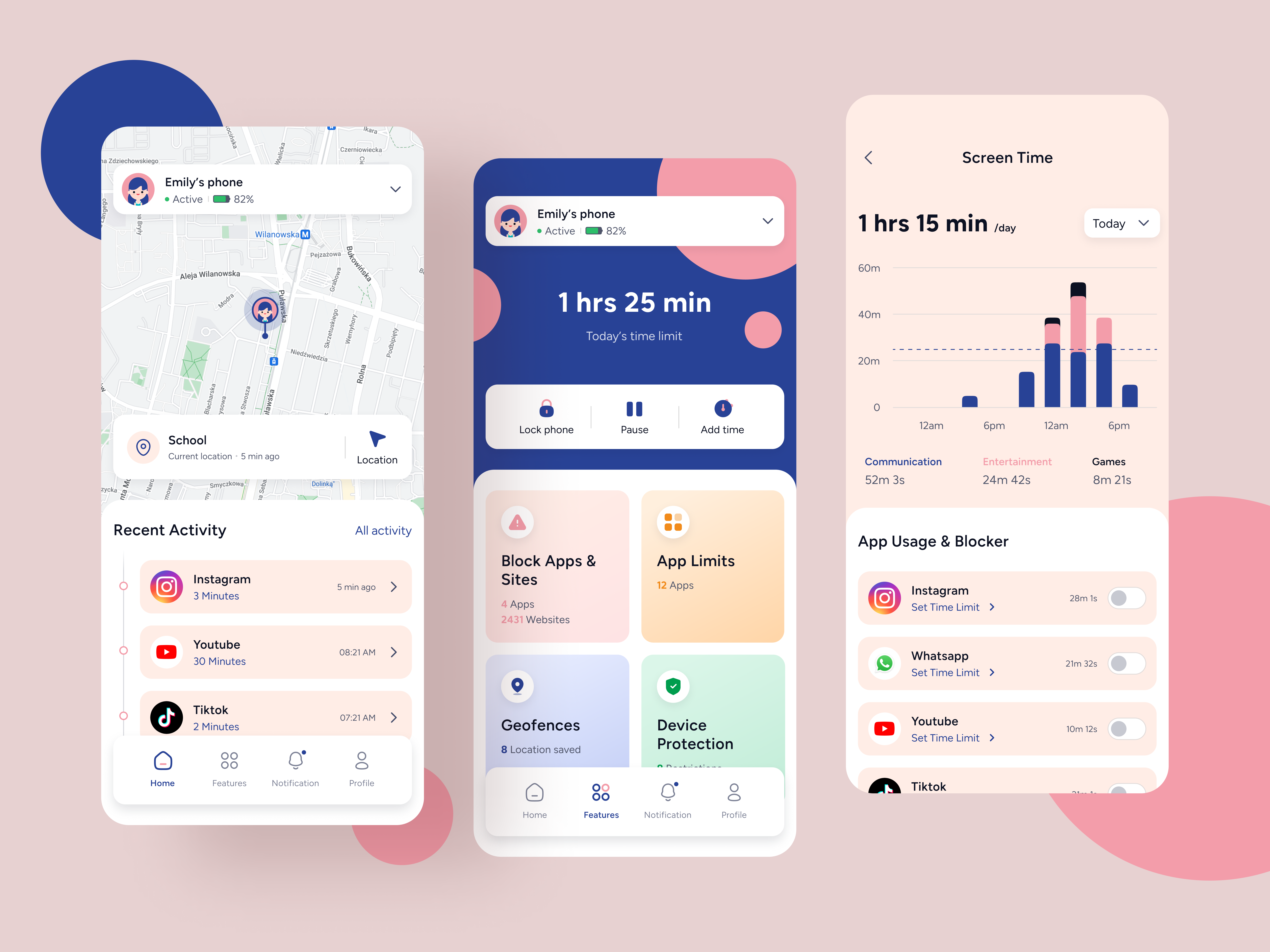 Example of Parental Control Mobile App