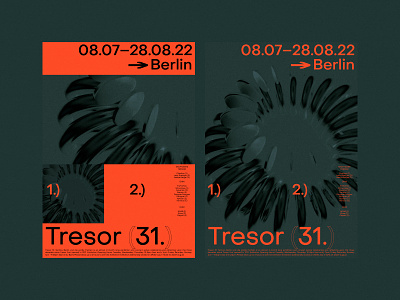 TRESOR 31. (B.) clean design flat grid layout poster