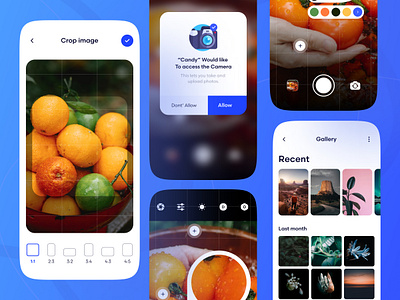 Candy Camera & Color Picker Mobile App 360 app clean design design ios map minimalistic mobile ui ux