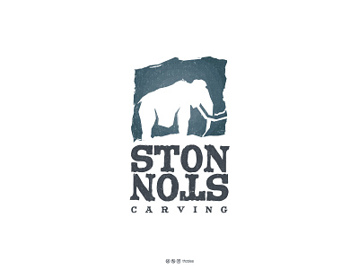 Ston adobe adobe illustrator branding clean colors creative design dribbble elephant identity illustration illustrations logo logo design logos minimalist negative space primal stoneage vector