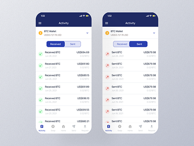 Transaction History binance bitcoin crypto crypto currency design mobile ui send crypto ui user interface design