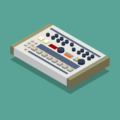 Roland TR-909 art isometry lowpoly music resampled roland svg tr909 vector