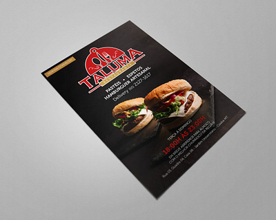 Flyer Taluma Restaurant adobe photoshop design illustration