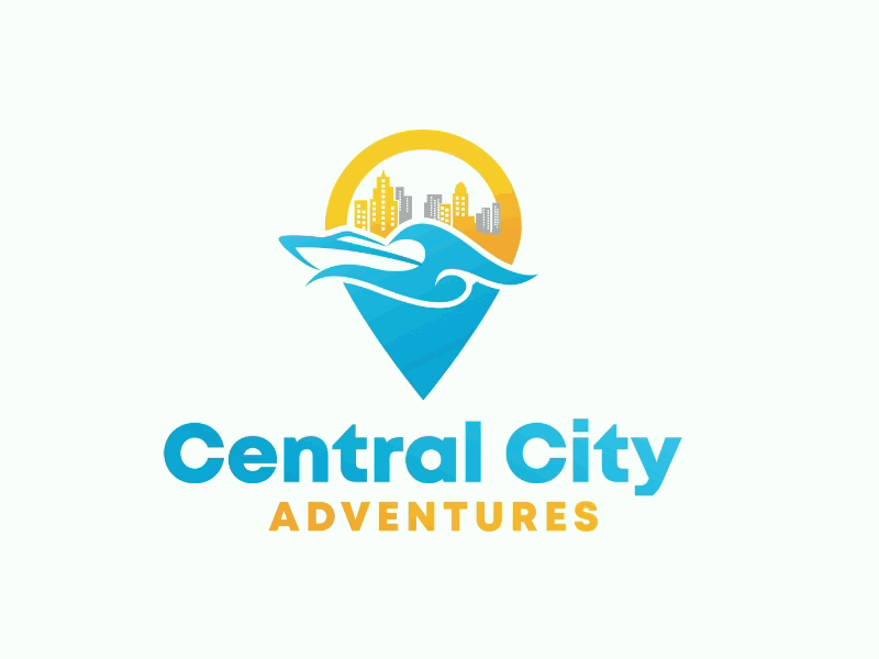 Logo animation for central city adventures 2d 2d animation after effects animated logo animation branding graphic design intro logo logo animation logo motion logoanimation logoreveal motion graphics motion logo