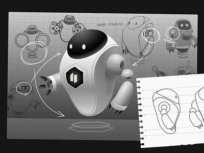 3D Robotic Sketches ui ux