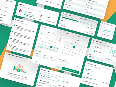 UI Components | Real Estate Rental Management Platform contract free freebie freebies illustration lessor rent saudi sketch tenant