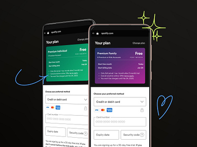 Spotify Checkout checkout design payment ui ux