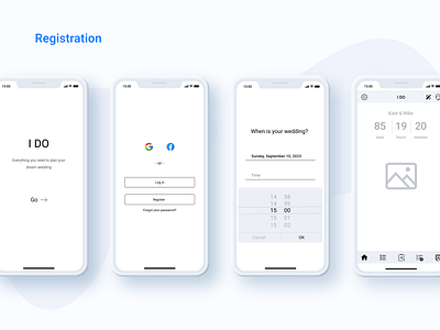 Wedding planner project mobile mobile app mobile application mockup prototype ui ux wireframe