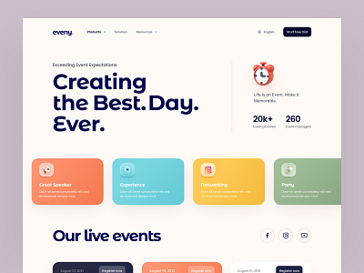 eveny Event Header Design app design besnik event event header event landingpage event website header header design header ui landing page product design uiux design uiux design agency website design