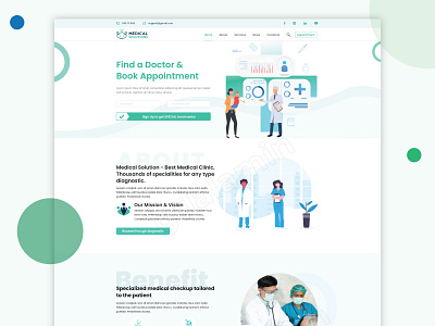 Medical Landing Page docator doctor doctor website healthcare healthy landing page medical landing page medical website online appointment prototype ui ux design ux website wireframe