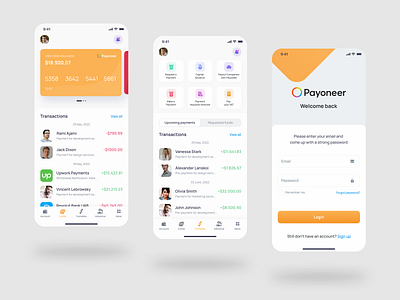 Payoneer UI/UX Redesign animation branding design fintech graphic design illustration payoneer ui ux