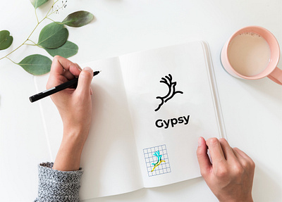Gypsy branding clean design flat graphic design illustration logo minimal