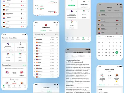 Football App for client app app design design system flat ios layout mobile mobile design mobile ui product design ui design ui kit uiux ux ux design