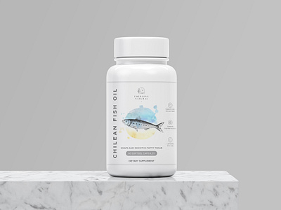 Emerging Natural capsules earthy fish oil graphic design health and wellness label label design minimal natural packaging packaging design white