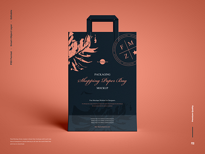 Free Shopping Paper Bag Mockup shopping bag mockup