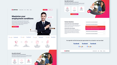 Concept | Job Finder Service Website branding browser concept finder graphic design hire job job finder job opportunity logo ui uiux ux website website design